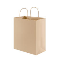 Bolsa de papel marrón artesanal para ir de compras